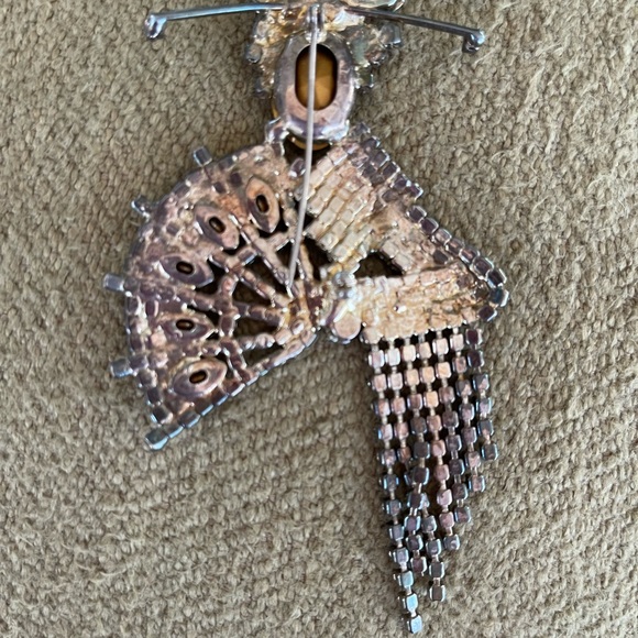 Butler & Wilson Attributed Geisha Japan Brooch 4” 2” Large - Picture 5 of 7